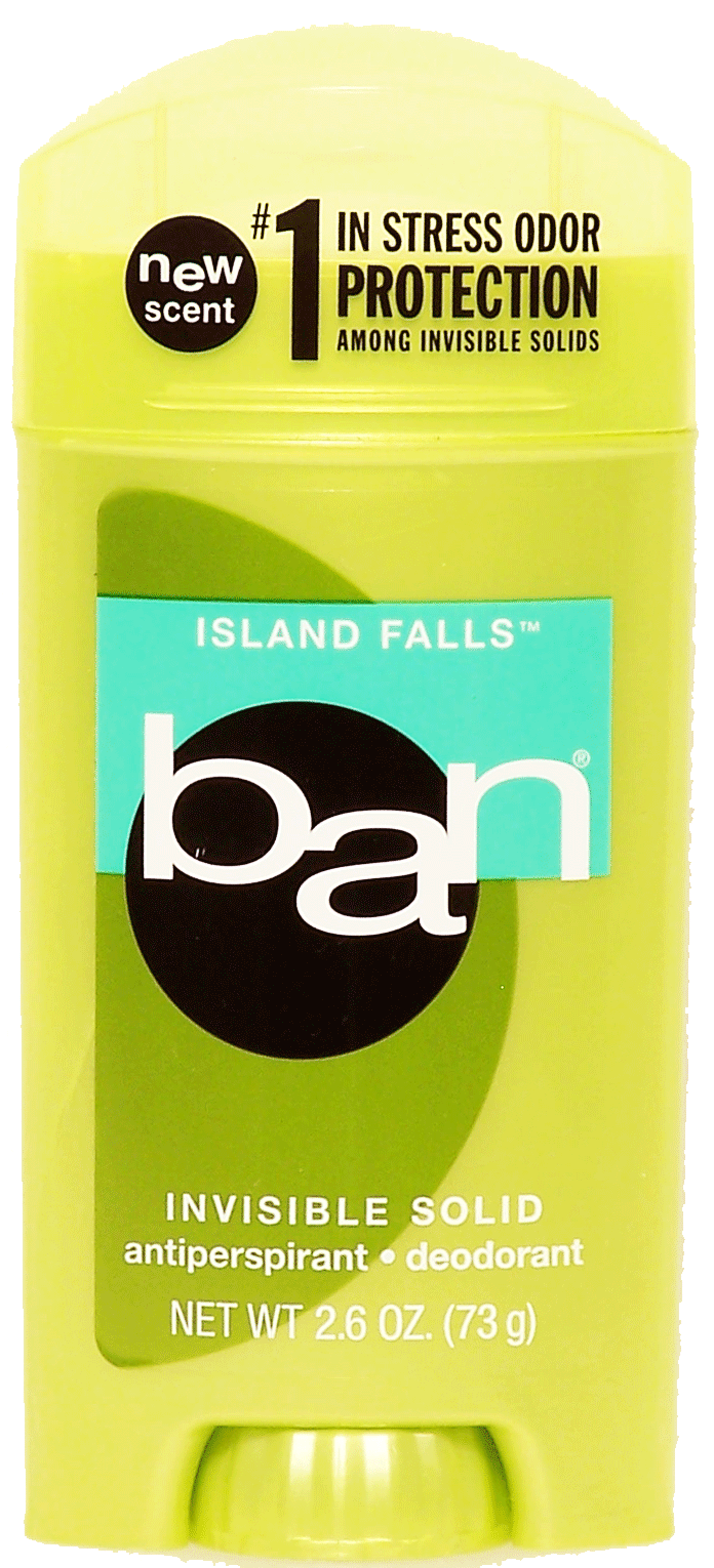 Ban&nbsp;&nbsp;invisible solid antiperspirant & deodorant, island falls scent Full-Size Picture